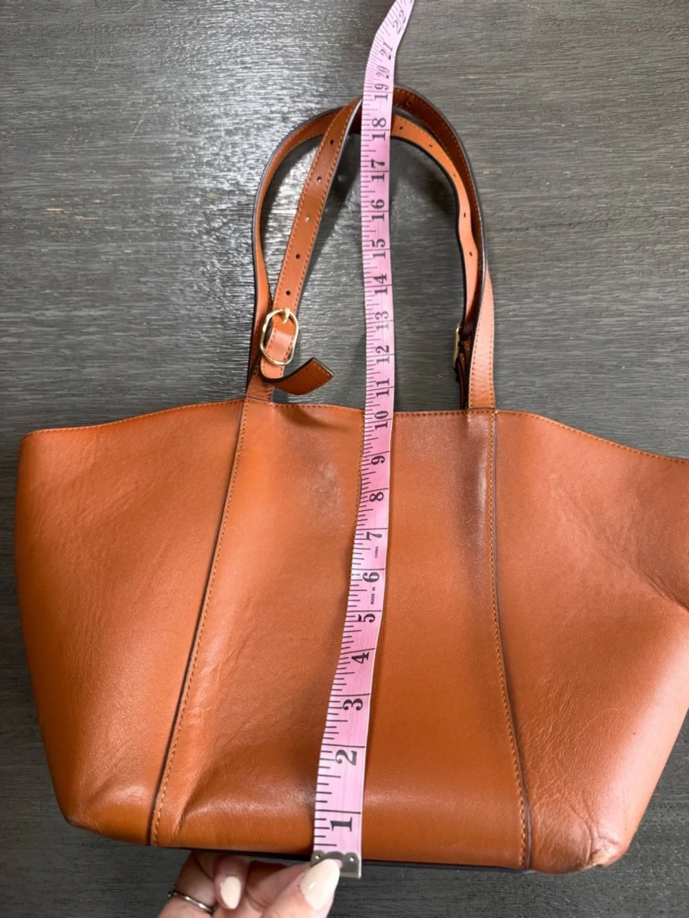 LDT Tatum Tote Bag Purse Brown Leather